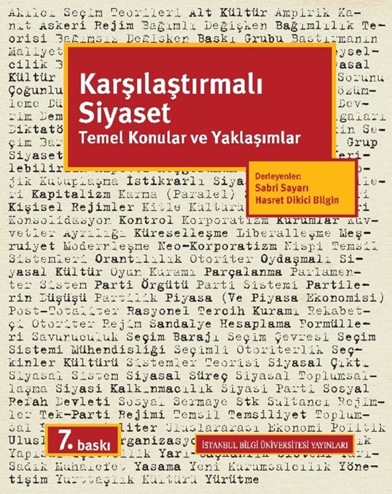 «Karşılaştırmalı Siyaset» Sabri Sayarı, Hasret Dikici Bilgin pdf indir